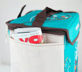 Campingaz Ethnic MiniMaxi 19L Soft Cooler Bag with exterior pocket and turquoise design