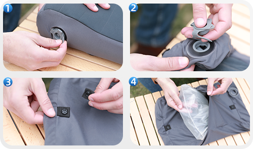 Flextail Zero Pillow Camping Travel Inflatable Headrest