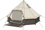 8 Person Lighted Bell Tent - 13' x 12' with spacious interior and built-in lighting for outdoor comfort.