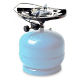 Primus Frigg Stove, a robust single burner with propane canister attachment for heavy-duty cooking.