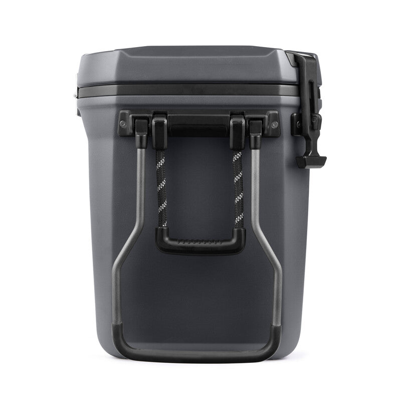 Coleman Convoy Wheeled Icebox Cooler front view showing sturdy handles and durable design.