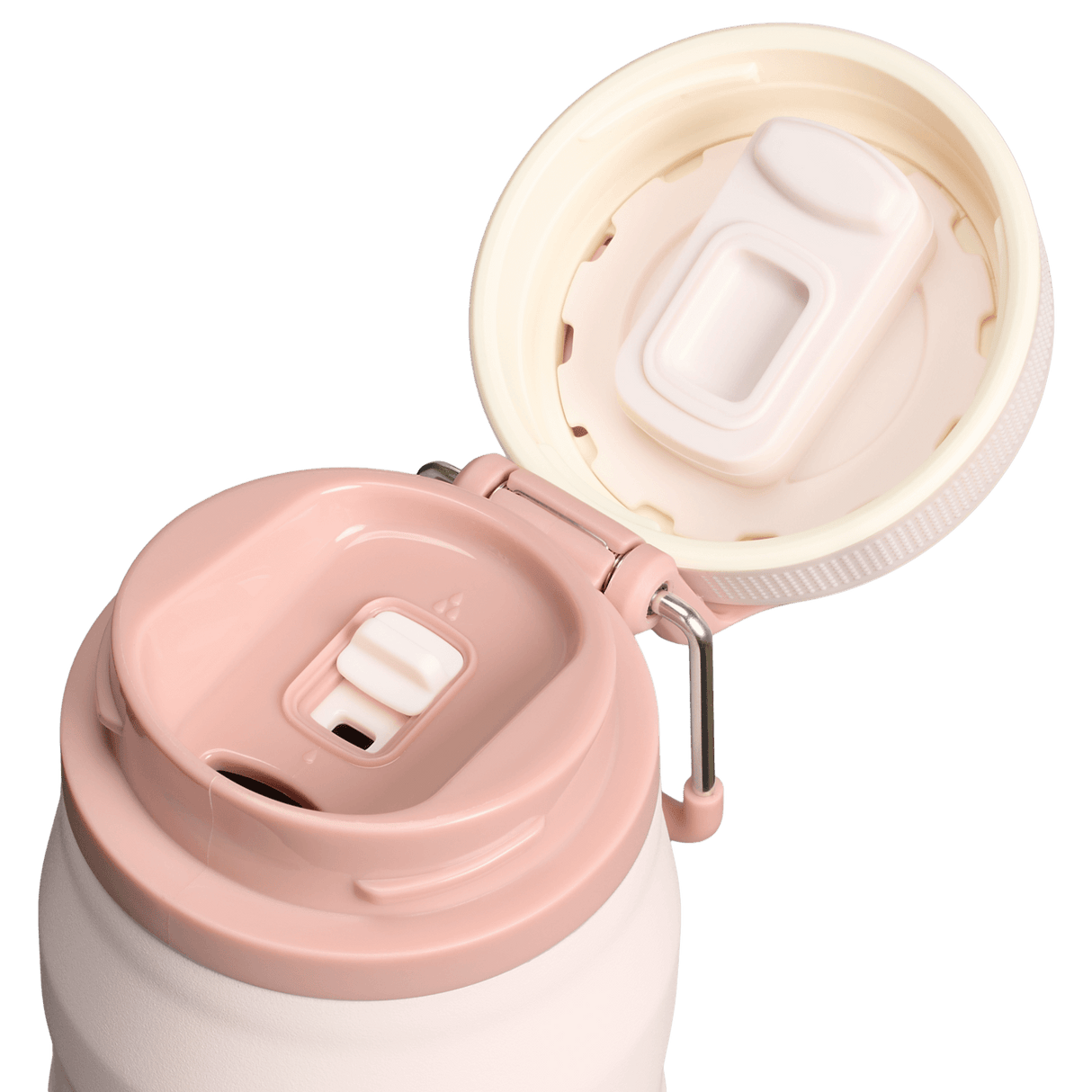 IceFlow Bottle with Twist Flip Lid - 24 oz / 700 ml close-up of twist flip lid design and opening mechanism.