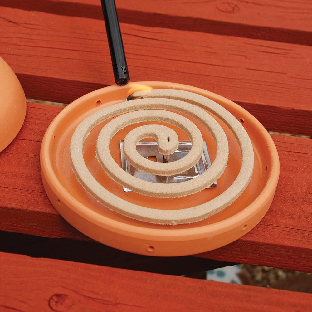 Citronella Terracotta Burner and Coil - 6-Pack