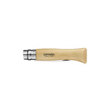 Opinel Traditional Stainless Steel Knife with Virobloc safety, compact design for outdoor activities and small crafts.