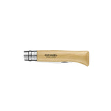 Opinel Traditional Stainless Steel Knife with wood handle, featuring Virobloc safety ring.