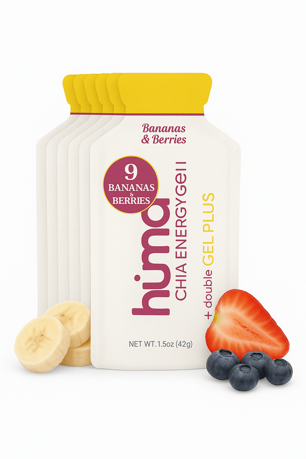 Huma Chia Energy Gel Plus - Bananas & Berries - 42g