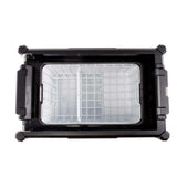 Top view of ARB Zero Portable Fridge Freezer Single Zone - 36L with open lid showing interior compartments for outdoor cooling.