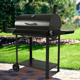 Royal Gourmet 30-Inch Barrel Charcoal Grill with Front Basket - Outdoor BBQ