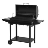Royal Gourmet 30-Inch Barrel Charcoal Grill with Front Basket - Outdoor BBQ