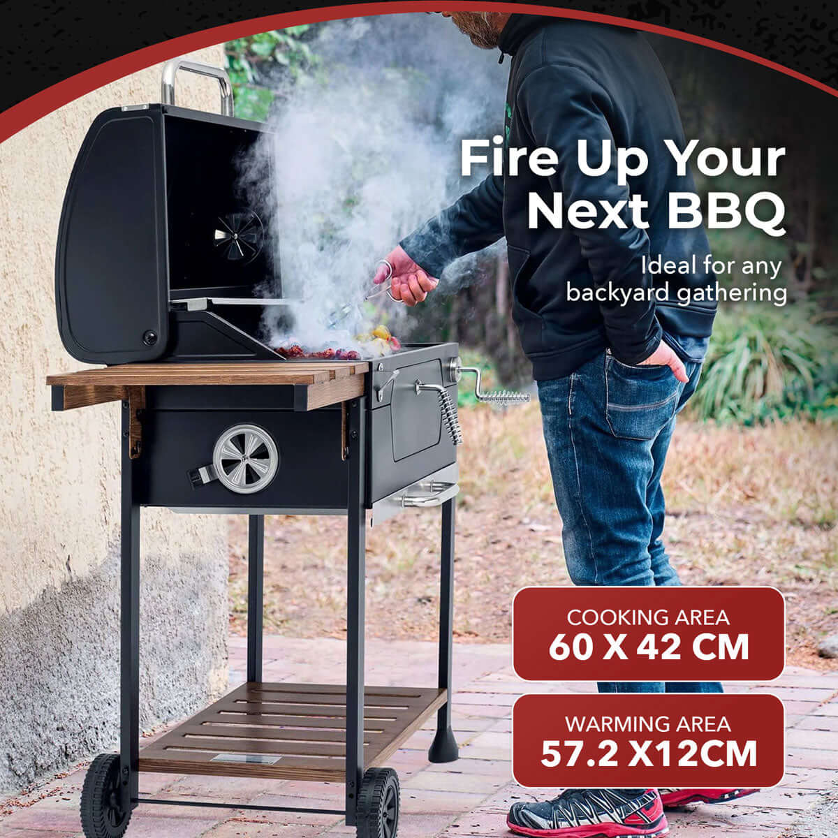 Royal Gourmet 24-Inch Charcoal Grill and BBQ Smoker