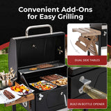 Royal Gourmet 24-Inch Charcoal Grill and BBQ Smoker