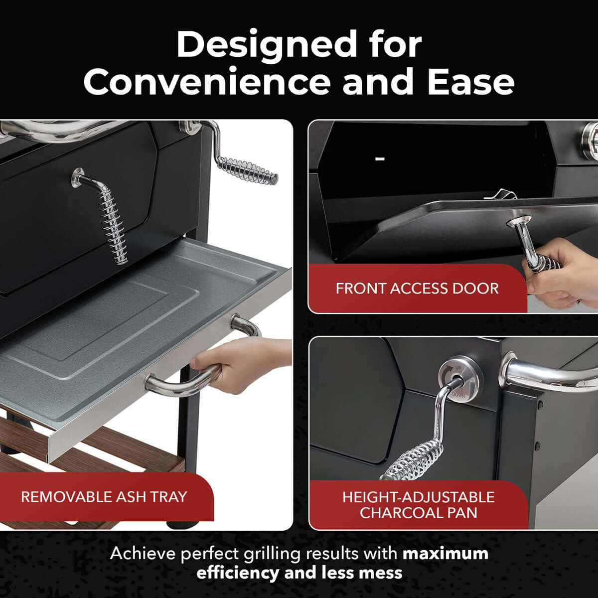 Royal Gourmet 24-Inch Charcoal Grill and BBQ Smoker