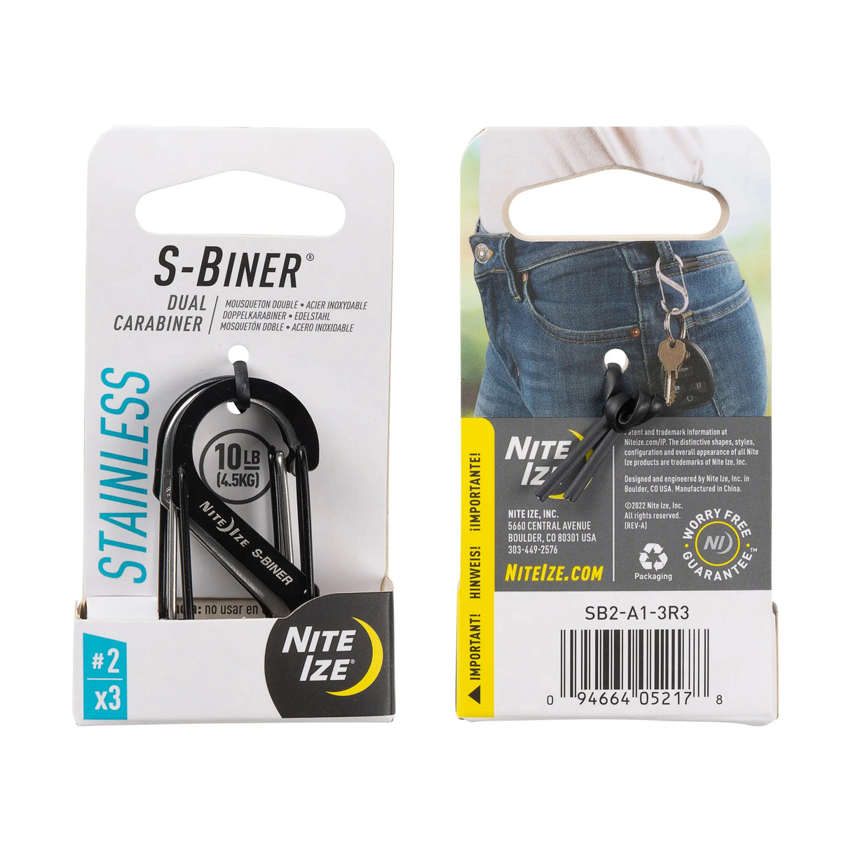 Nite Ize S-Biner Dual Carabiner Stainless Steel Heavy Duty