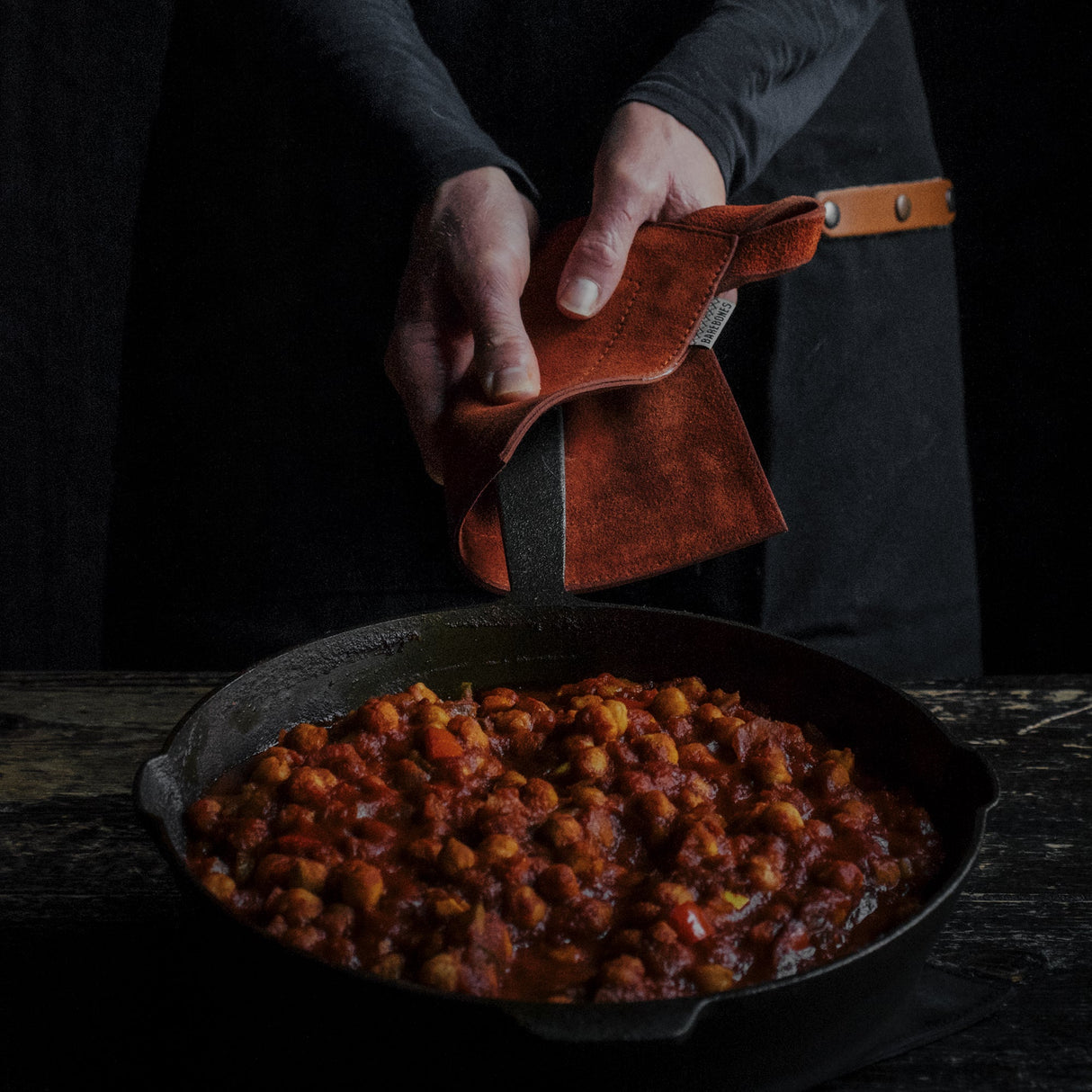 Suede Leather Pot Holder