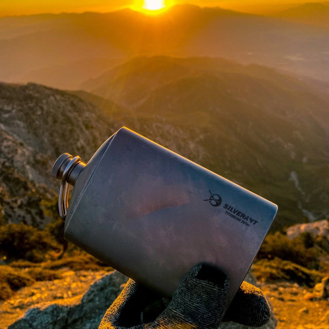 Titanium Hip Flask and Funnel