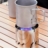 Ultralight Titanium Multi-Fuel Stove, Cross Stand & Windshield