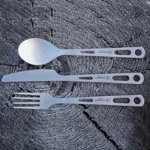 Titanium 3-Piece Cutlery Set (Knife, Fork And Spoon)