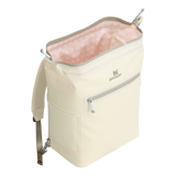 Stanley All Day Madeleine Midi Cooler Backpack 14L open hinge top showing interior - Cream Color
