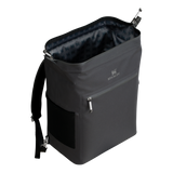 Stanley All Day Madeleine Midi Cooler Backpack 14L open hinge top showing interior - Black Color