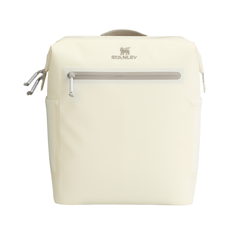 Stanley All Day Madeleine Midi Cooler Backpack 14L front view - Cream Color