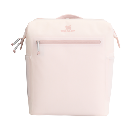 Stanley All Day Madeleine Midi Cooler Backpack 14L front view - Rose Quartz Color