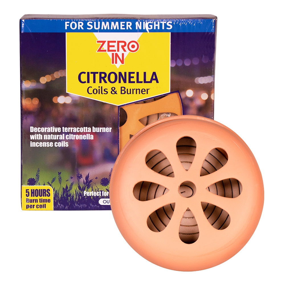 Citronella Terracotta Burner and Coil - 6-Pack