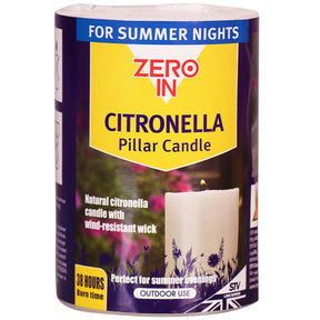STV Citronella Pillar Candle Outdoor Garden Insect Repellent