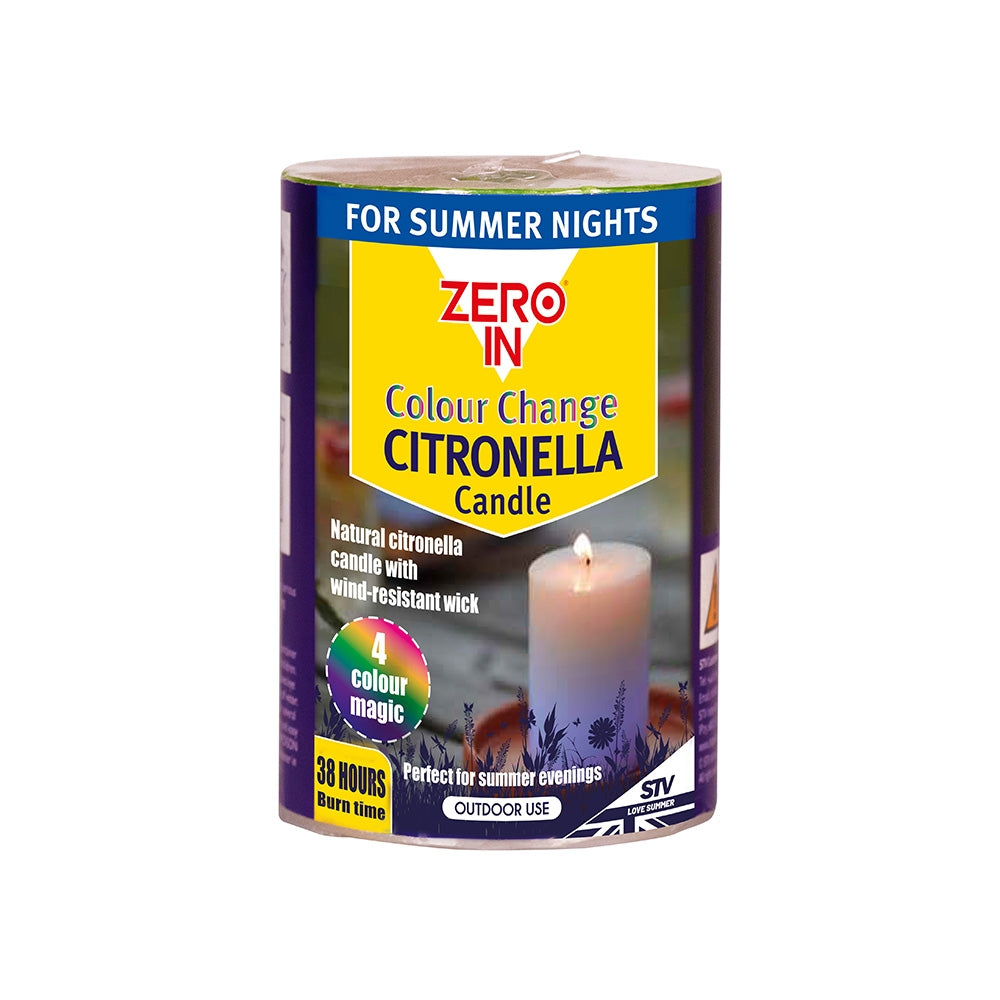 Citronella Colour-Change Pillar Candle