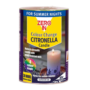 STV Citronella Colour-Change Pillar Candle LED Garden Light