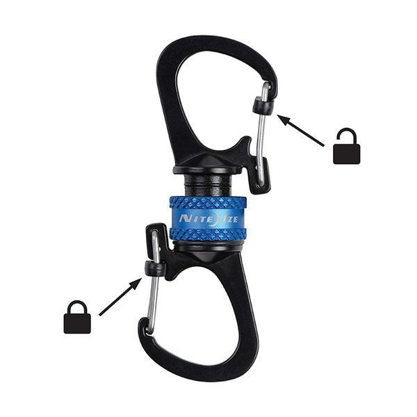 Nite Ize SlideLock 360° Magnetic Locking Dual Carabiner