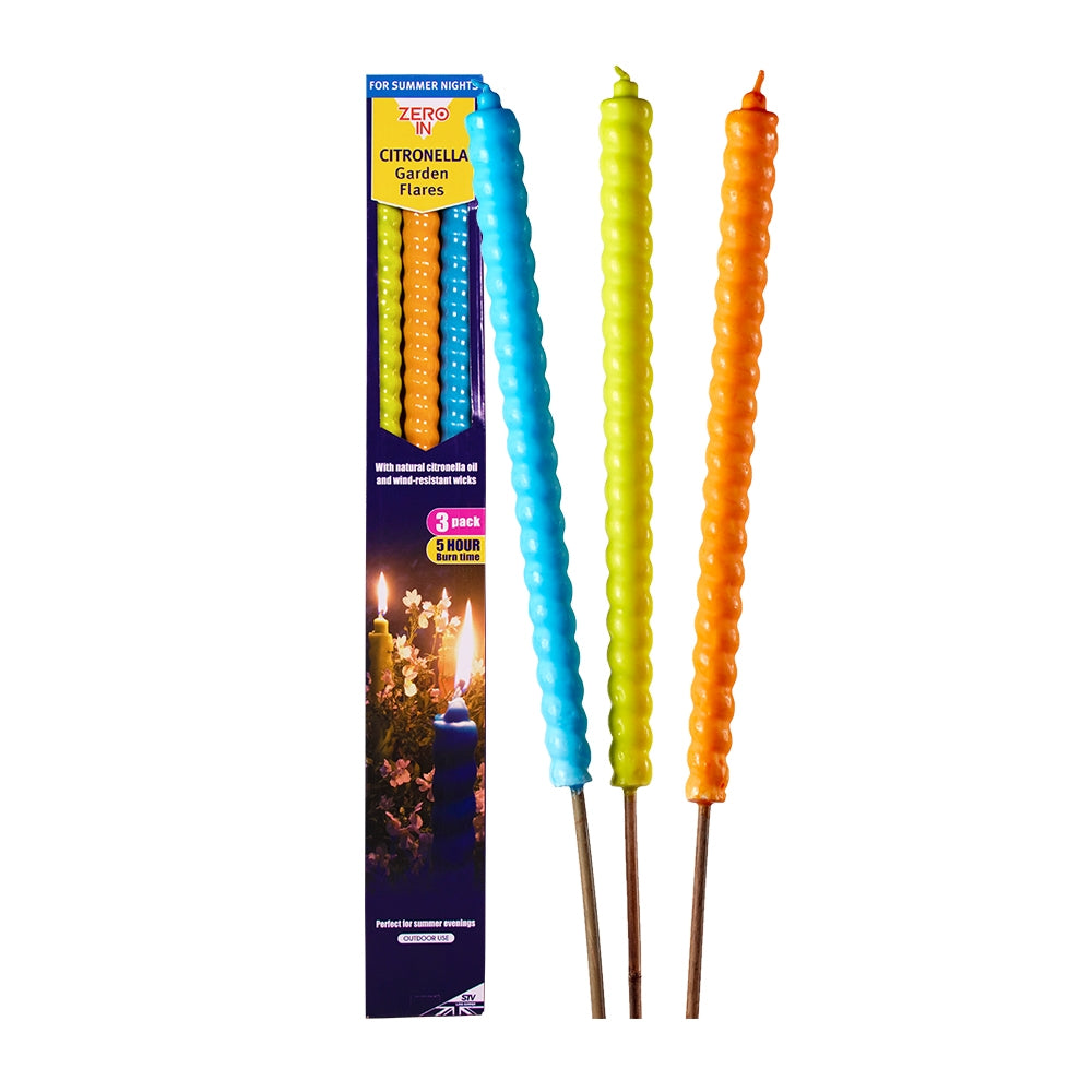 Citronella Garden Flares - Beach Party - 3-Pack