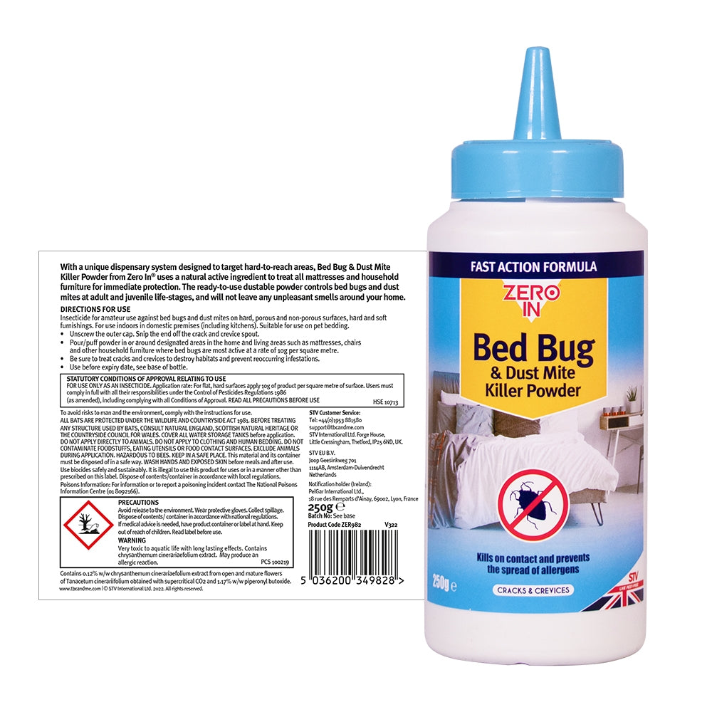 Bed Bug and Dust Mite Killer - 250g Powder