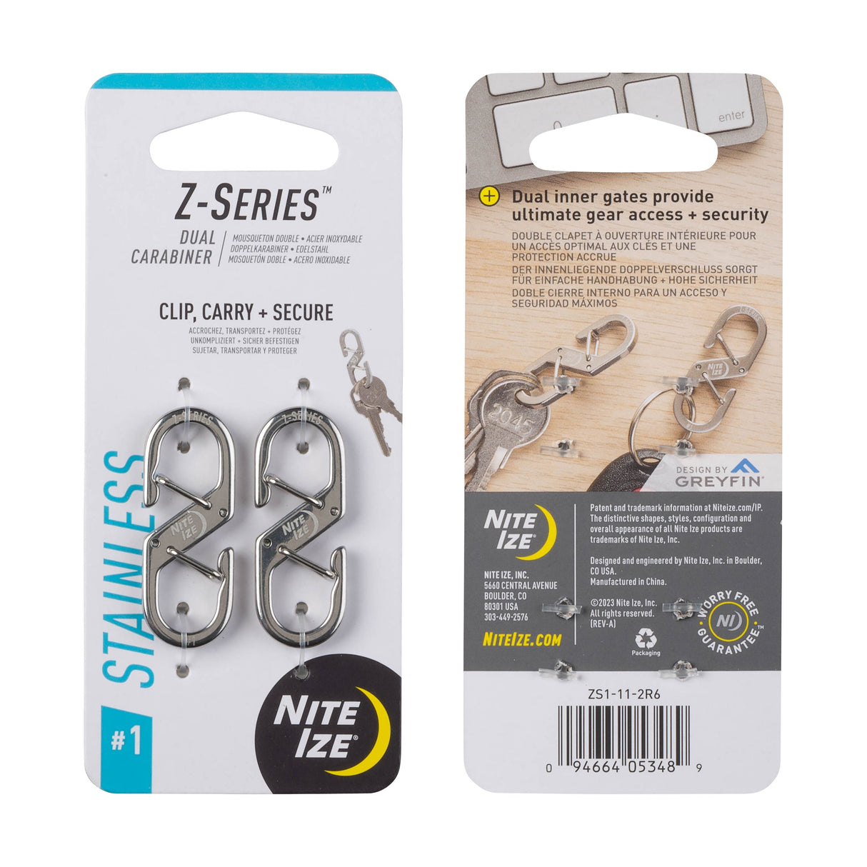 Z-Series Dual Carabiner Stainless Steel