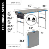 4 Foot Outdoor Table with FlexRail