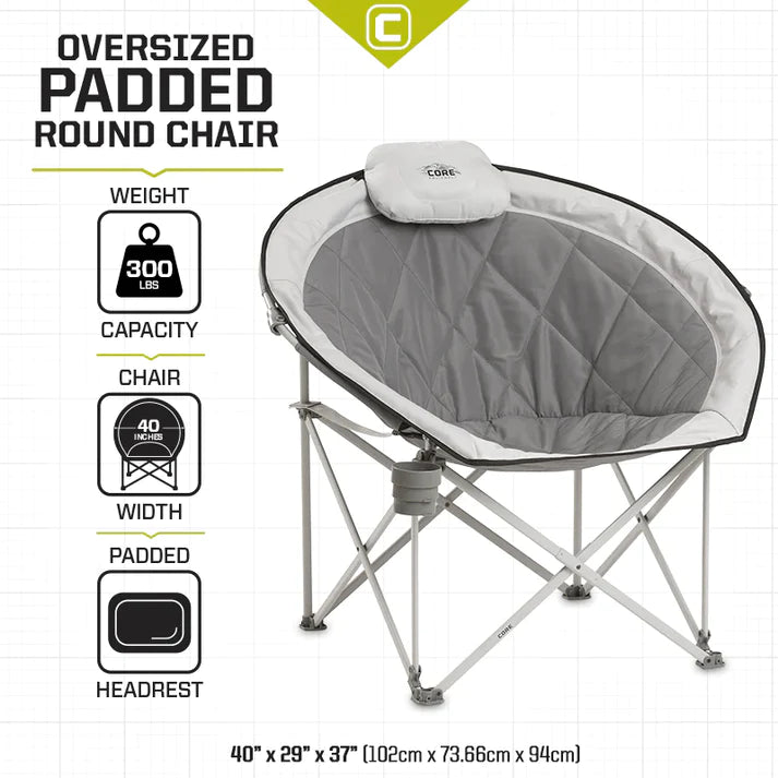 Oversized Padded Round Chair